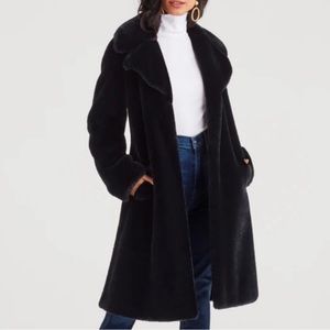 7 for all mankind black teddy coat